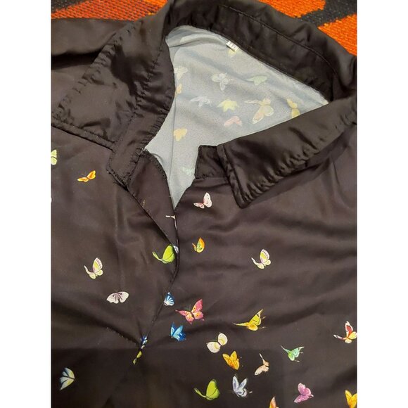 Unbranded NEW WOMEN'S PLUS Black A-Line Shirt with Multicolored Butterflies. XXL - Picture 10 of 13